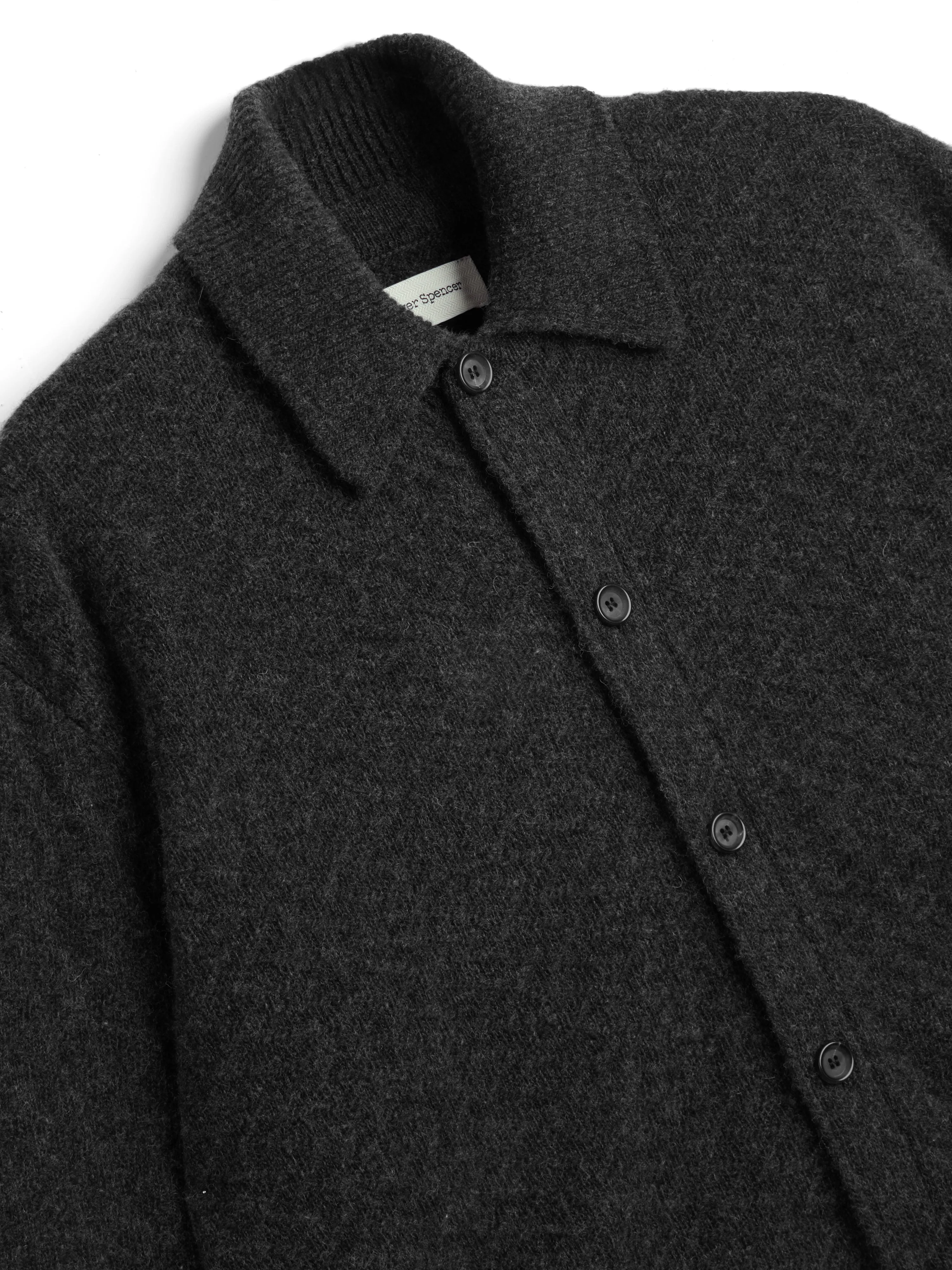 Britten Knitted Cardigan Jarvis Charcoal sold by Oliver Spencer product image thumbnail 4