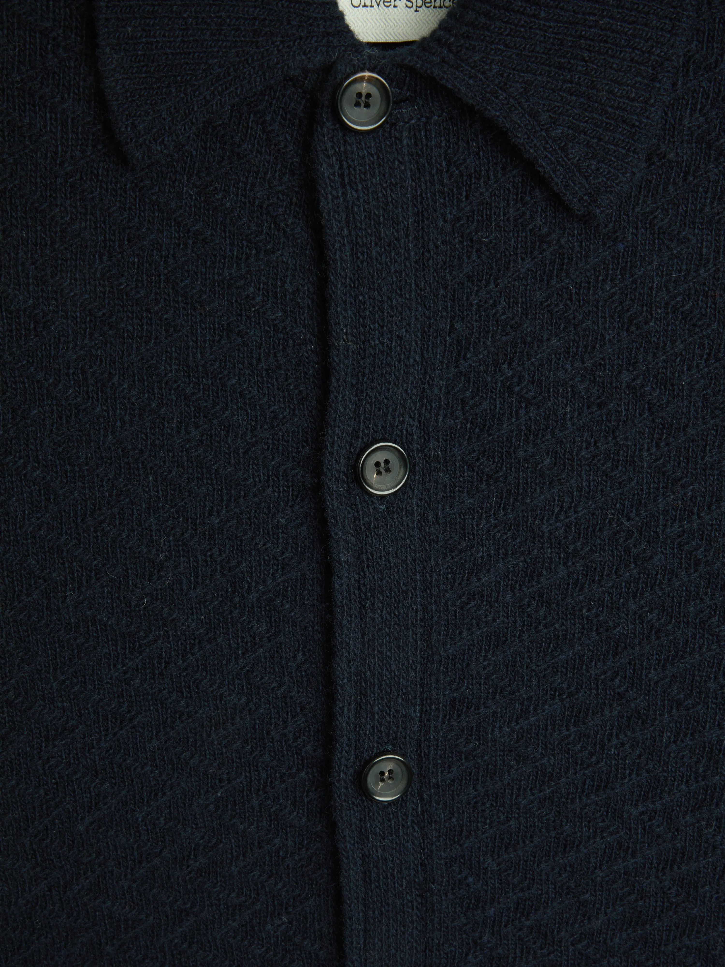 Britten Knitted Cardigan Jarvis Navy sold by Oliver Spencer product image thumbnail 5