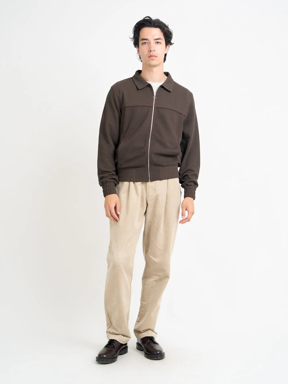 Harrison Jersey Jacket Amery Brown sold by Oliver Spencer product image thumbnail 2