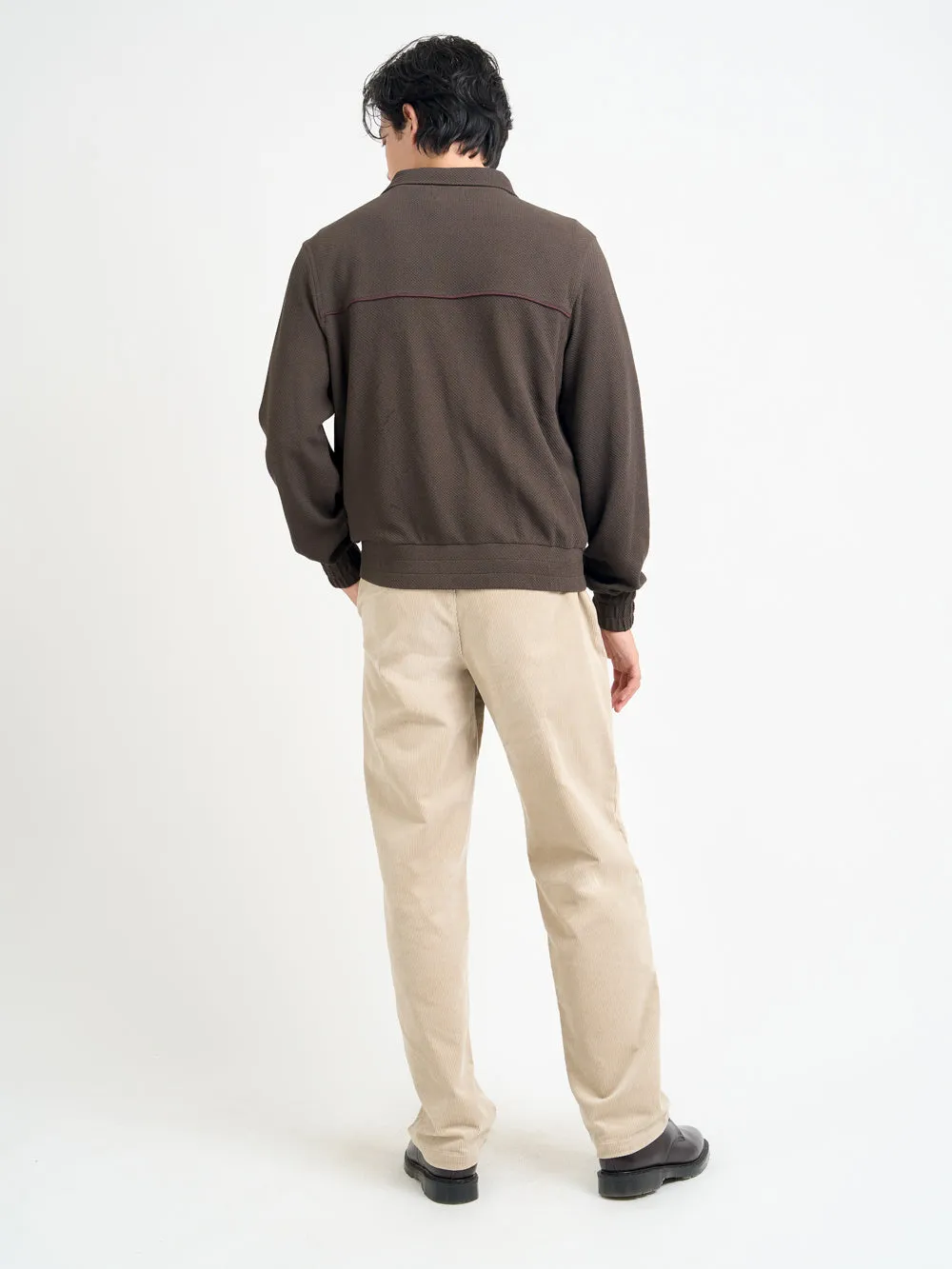 Harrison Jersey Jacket Amery Brown sold by Oliver Spencer product image thumbnail 3