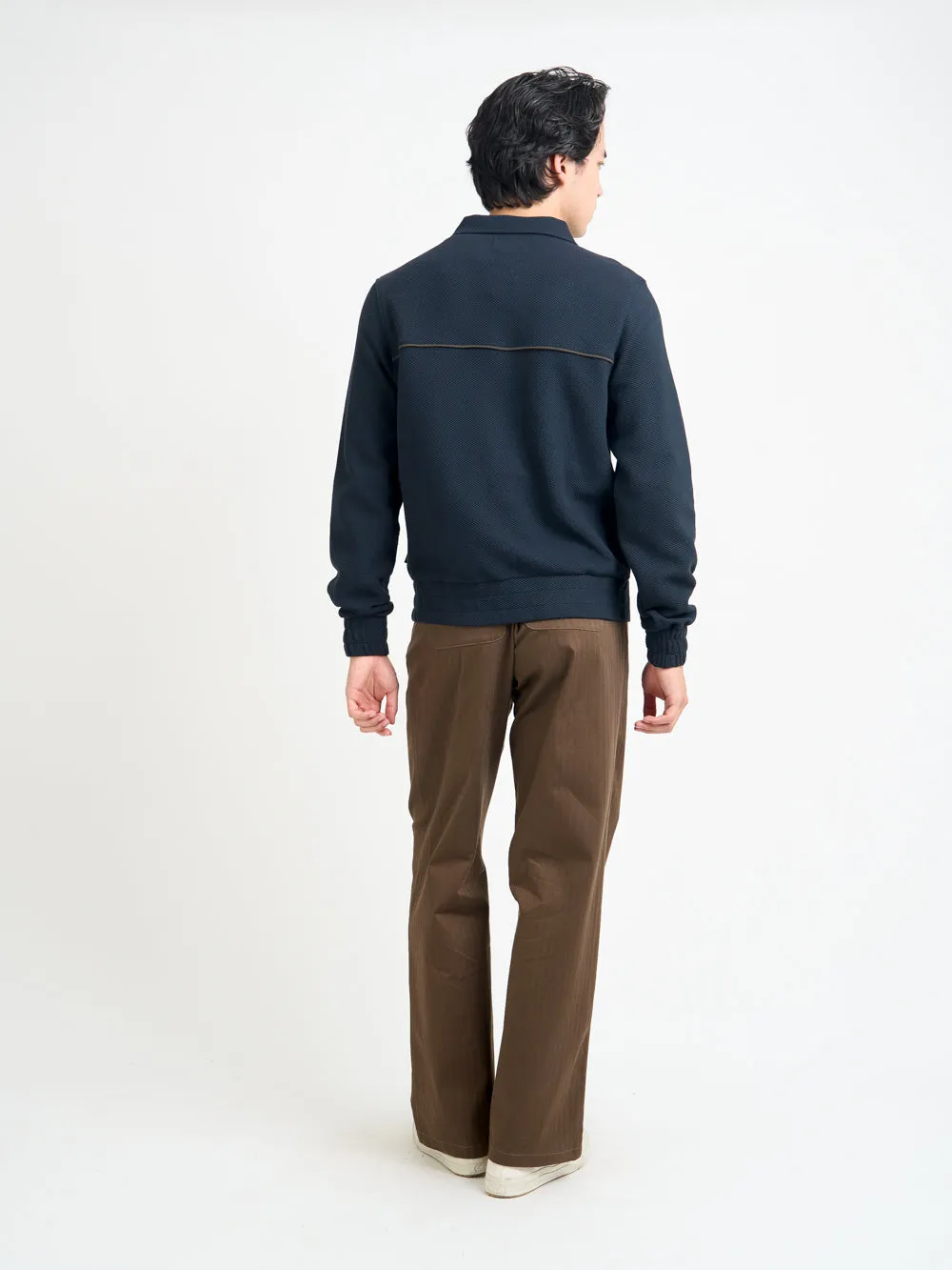 Harrison Jersey Jacket Amery Navy sold by Oliver Spencer product image thumbnail 3