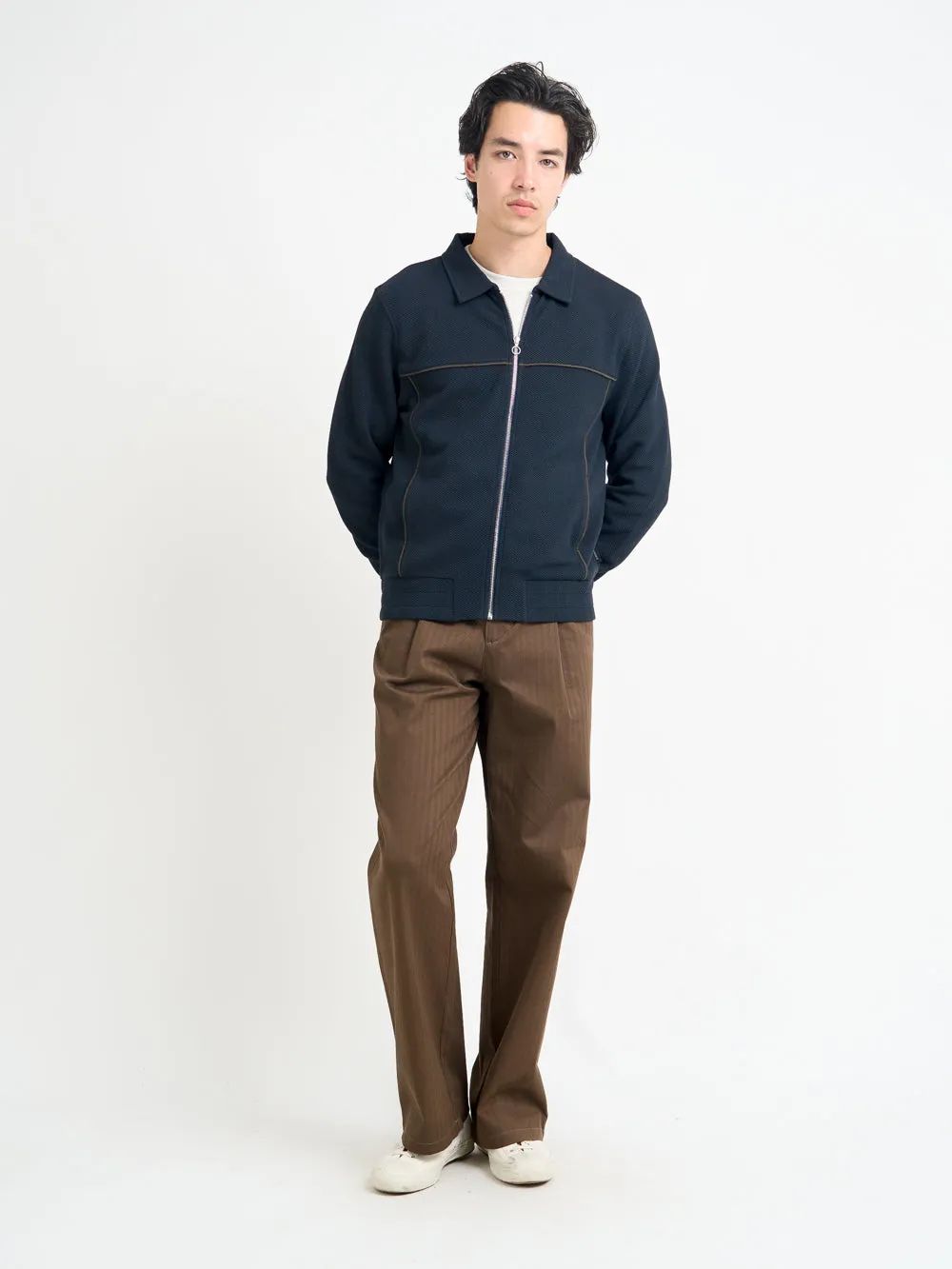Harrison Jersey Jacket Amery Navy sold by Oliver Spencer product image thumbnail 2