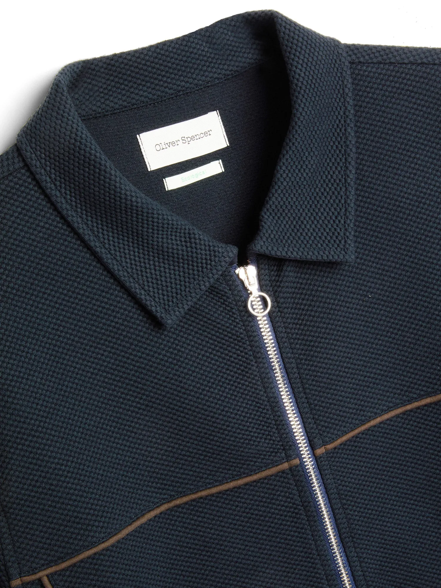 Harrison Jersey Jacket Amery Navy sold by Oliver Spencer product image thumbnail 4