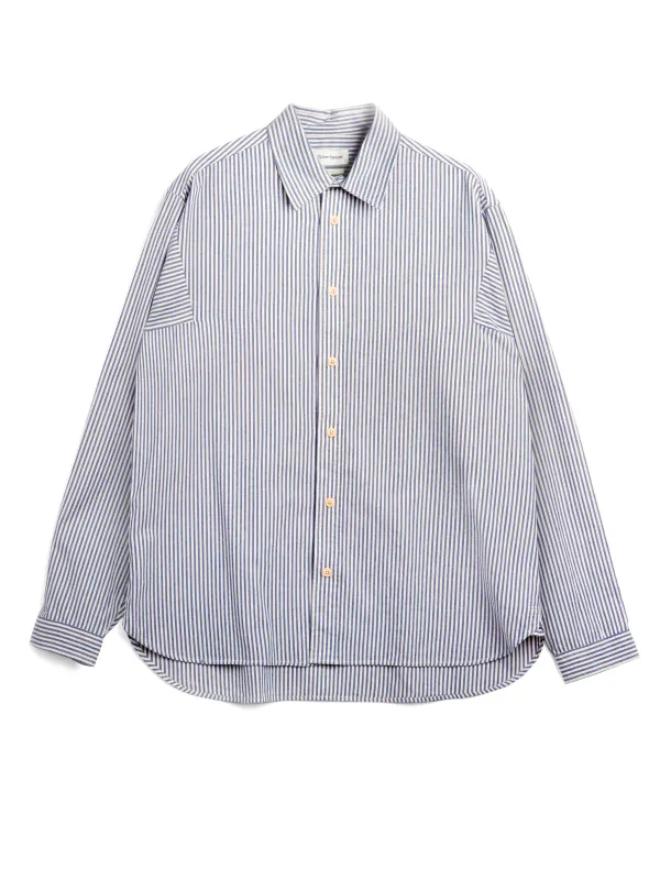 Garrison Long Sleeve Shirt (Loose Fit) Brimham Blue sold by Oliver Spencer