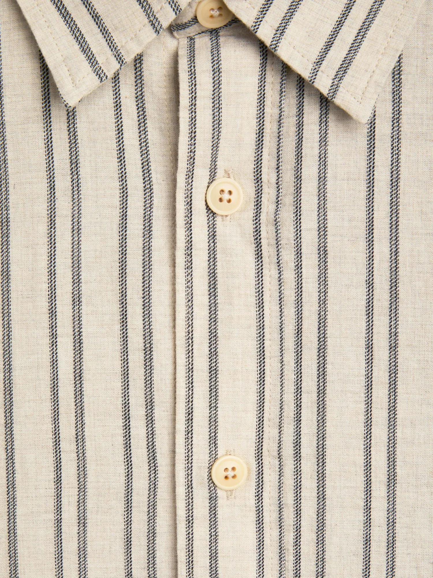 Garrison Long Sleeve Shirt (Loose Fit) Alberg Sand/Black sold by Oliver Spencer product image thumbnail 5
