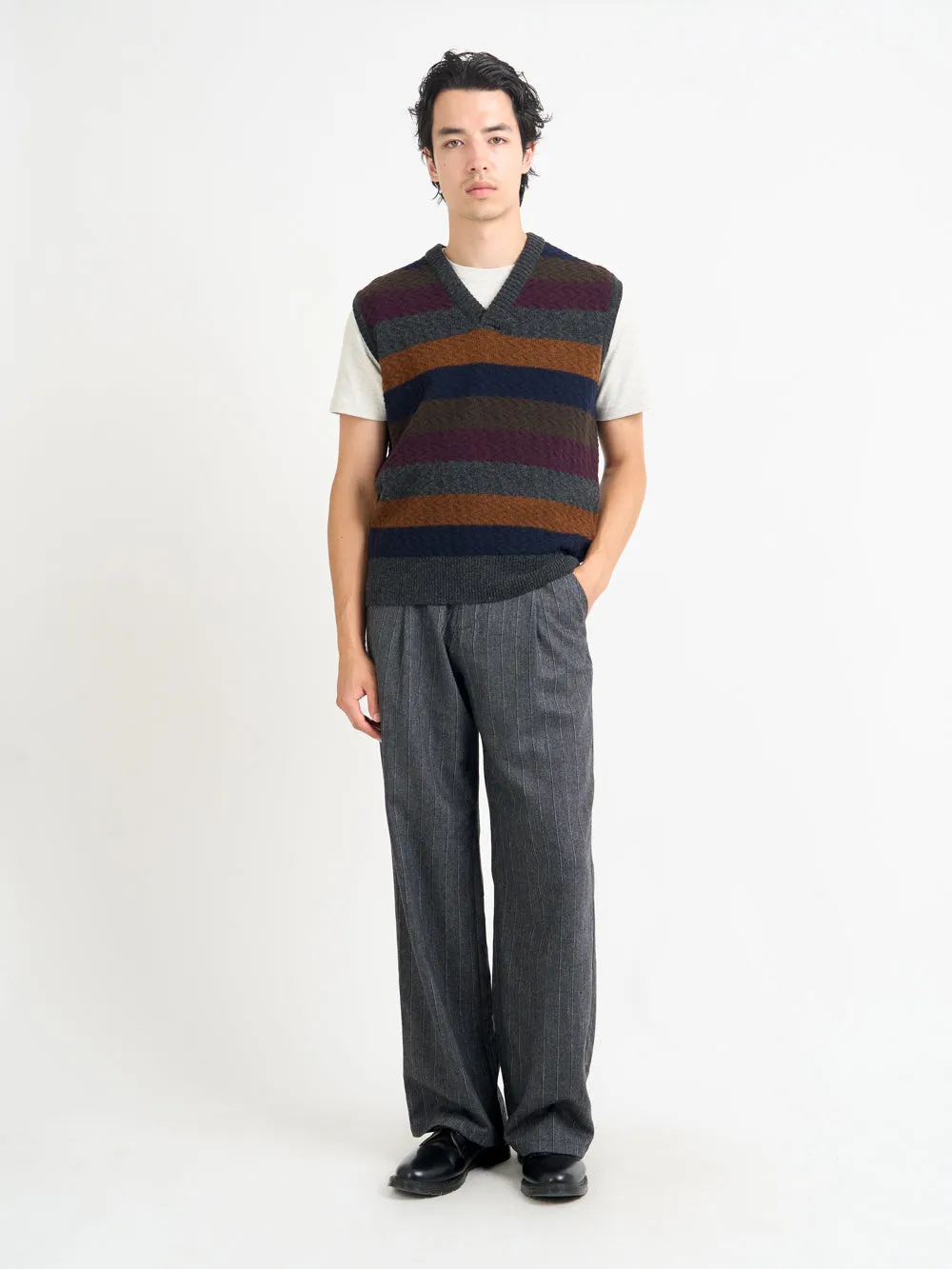 Graves V Neck Vest Jarvis Multi sold by Oliver Spencer product image thumbnail 2