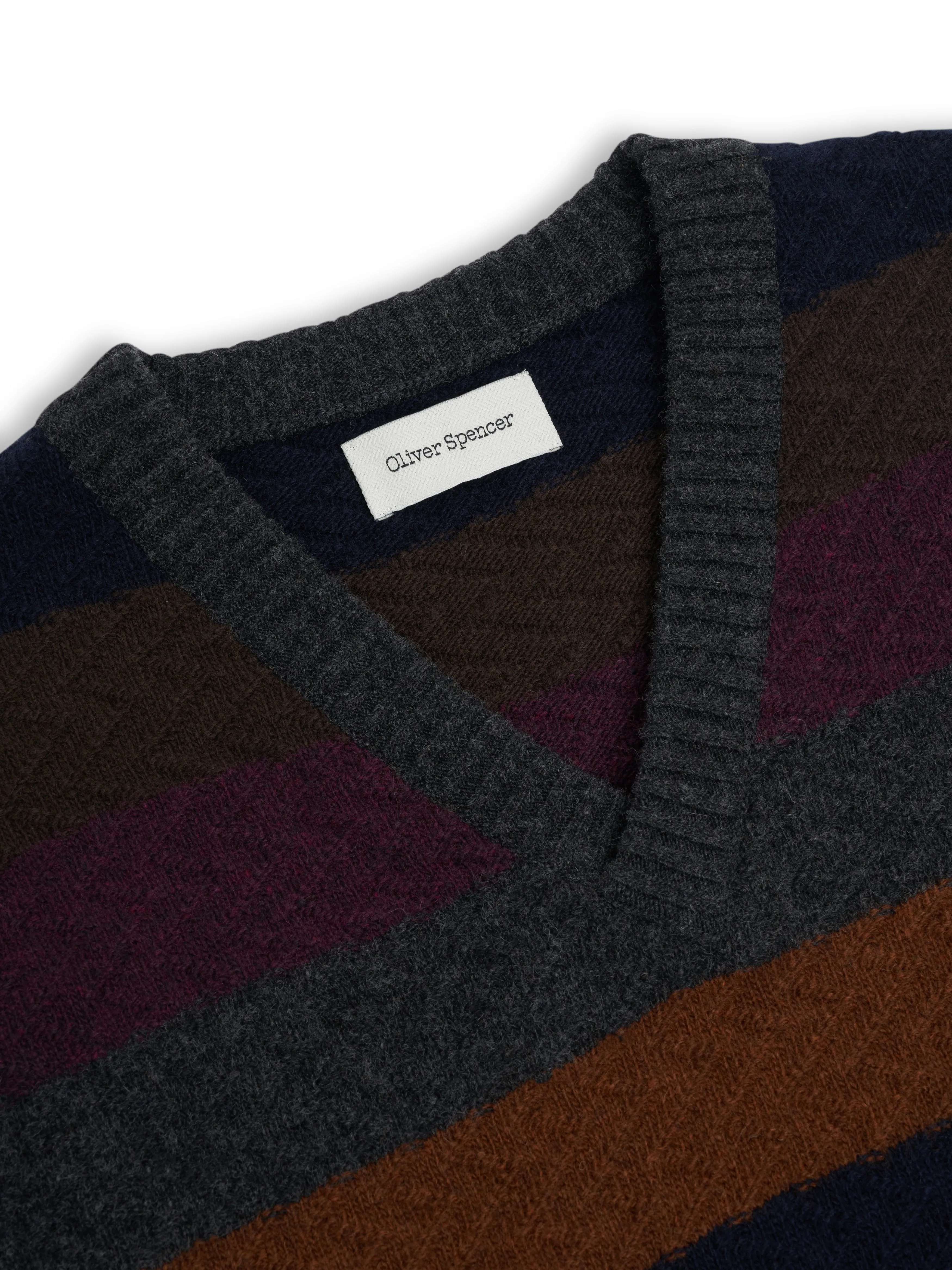 Graves V Neck Vest Jarvis Multi sold by Oliver Spencer product image thumbnail 4