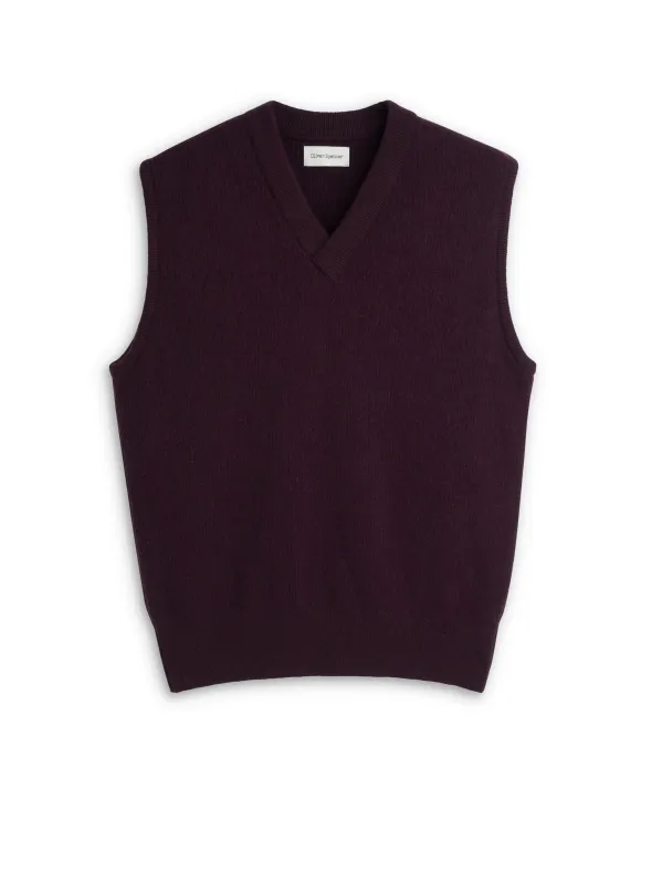 Graves V Neck Vest Hartwell Purple sold by Oliver Spencer