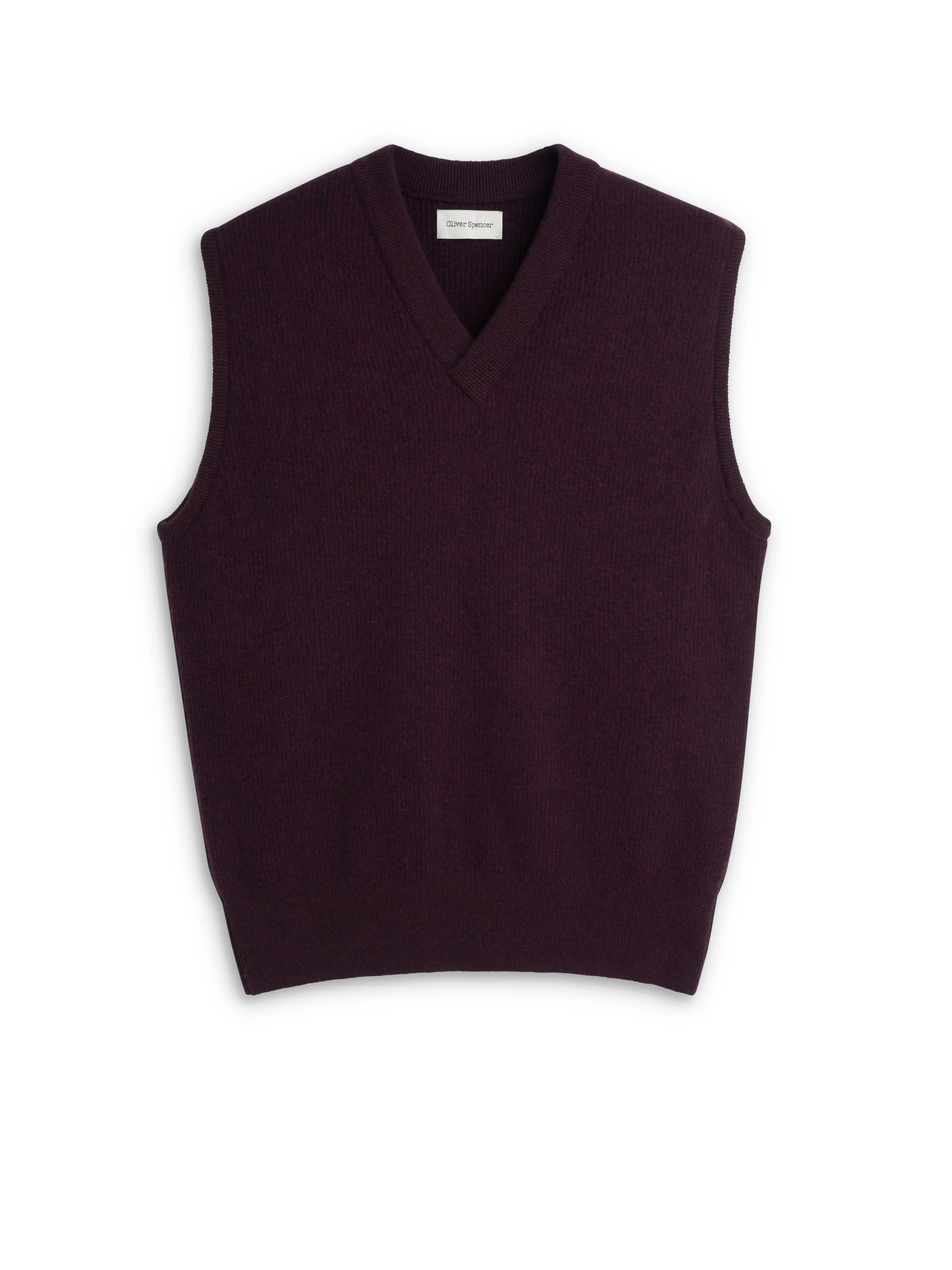 Graves V Neck Vest Hartwell Purple sold by Oliver Spencer
