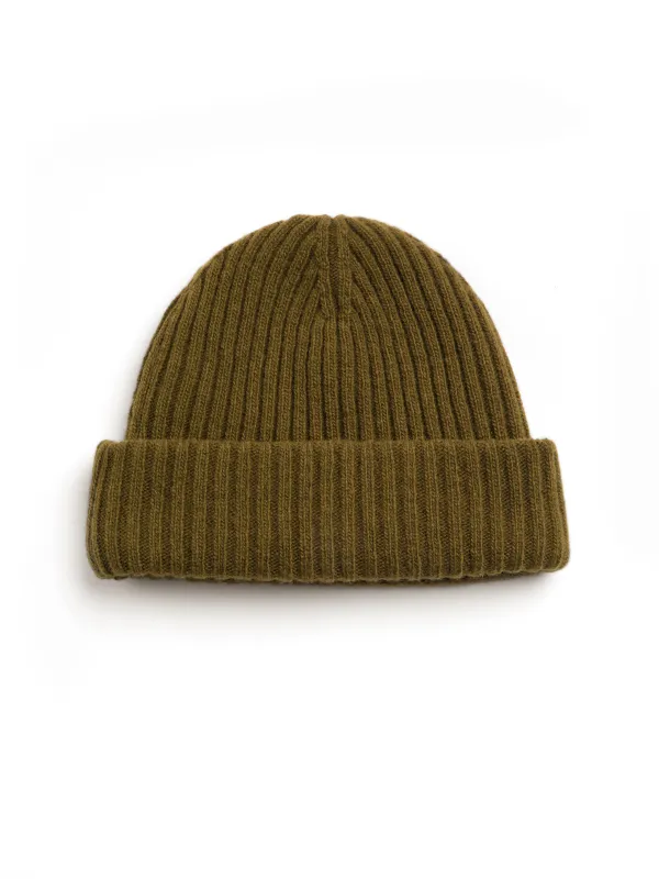 Fisher Hat Rib Olive Green made by Oliver Spencer