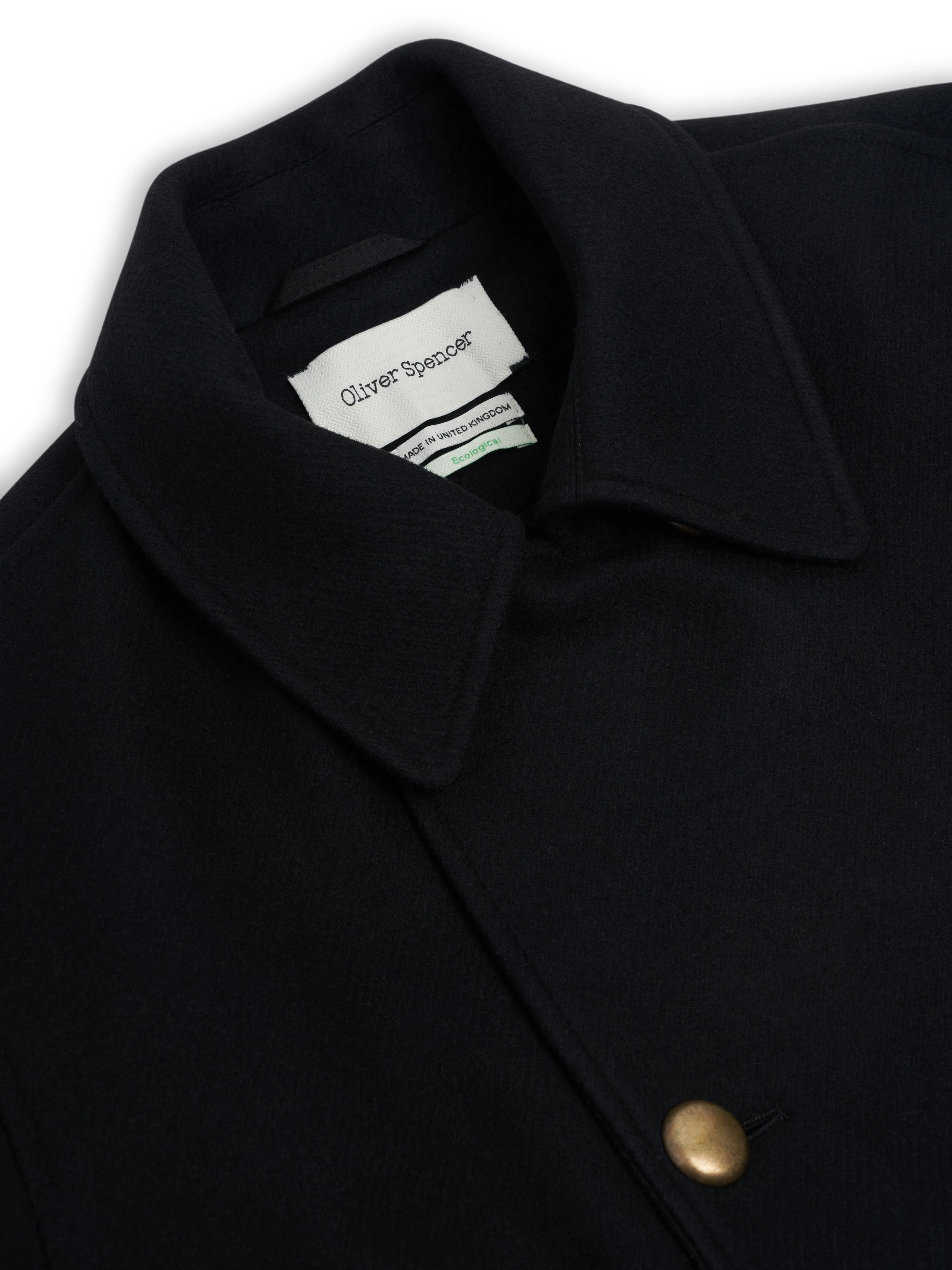 Big Coat Mosedale Black with Brass Buttons sold by Oliver Spencer product image thumbnail 2