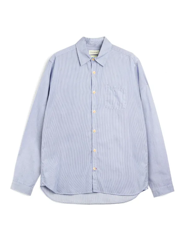 New York Special Shirt Collins White/Blue sold by Oliver Spencer