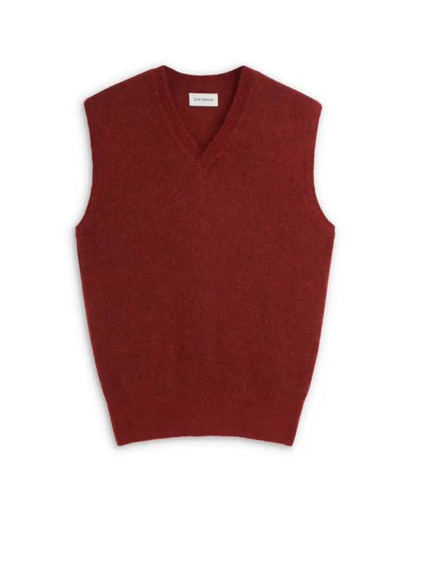 Graves V Neck Vest Rosen Rust sold by Oliver Spencer