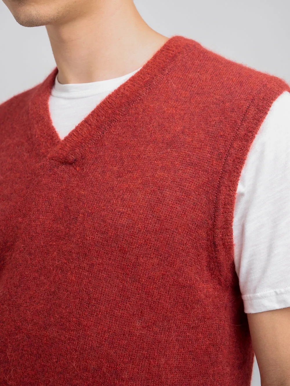 Graves V Neck Vest Rosen Rust sold by Oliver Spencer product image thumbnail 5