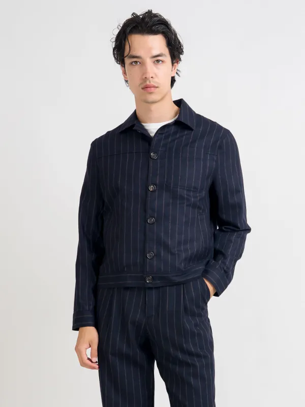 Buffalo Jacket Jarman Navy sold by Oliver Spencer