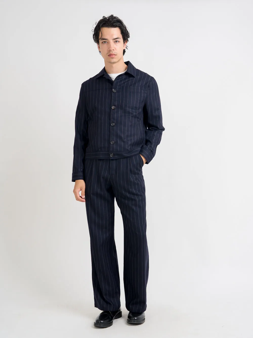 Buffalo Jacket Jarman Navy sold by Oliver Spencer product image thumbnail 2