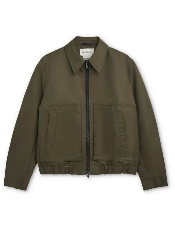 Arlington Bomber Jacket Foster Green sold by Oliver Spencer