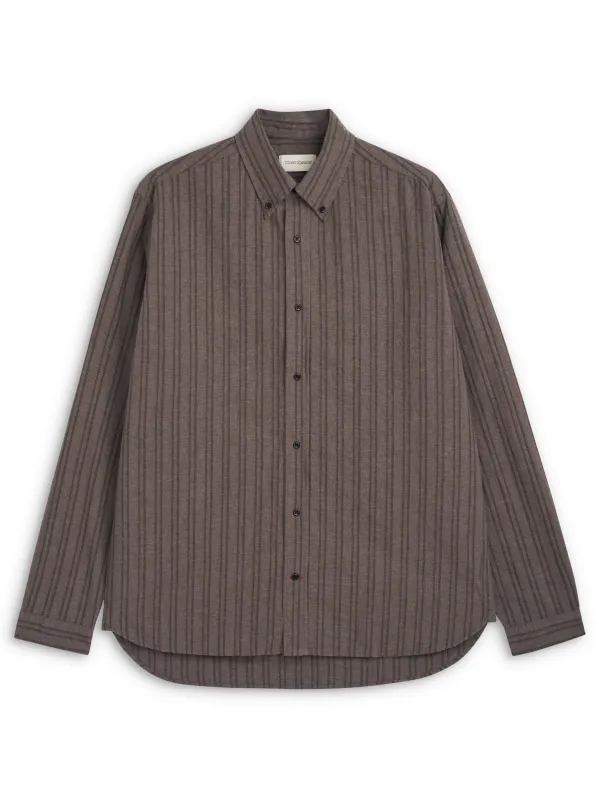Brook Shirt Alberg Brown sold by Oliver Spencer