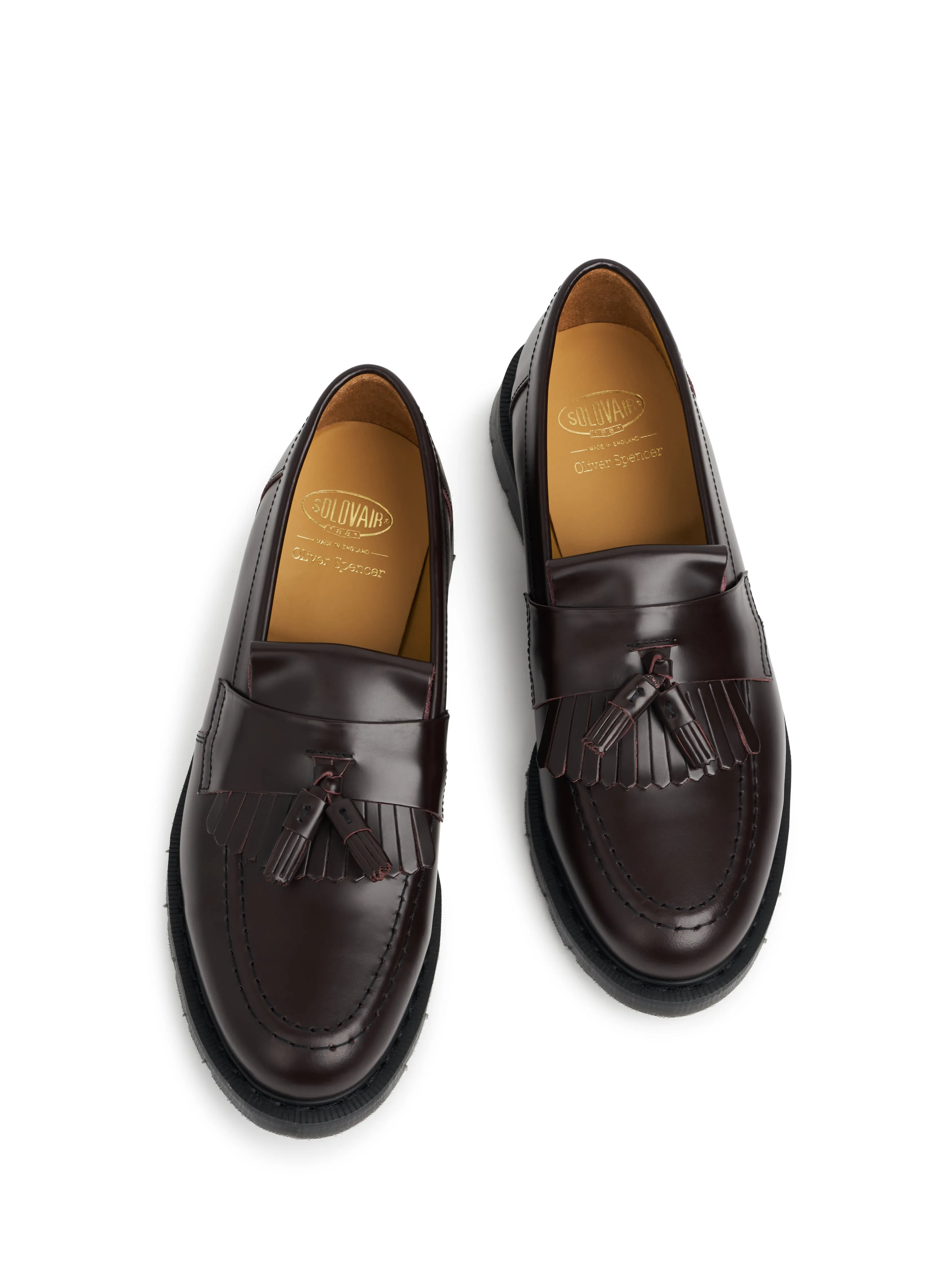 Solovair x Oliver Spencer Oxblood Hi Shine Leather Tassel Loafer sold by Oliver Spencer product image thumbnail 3