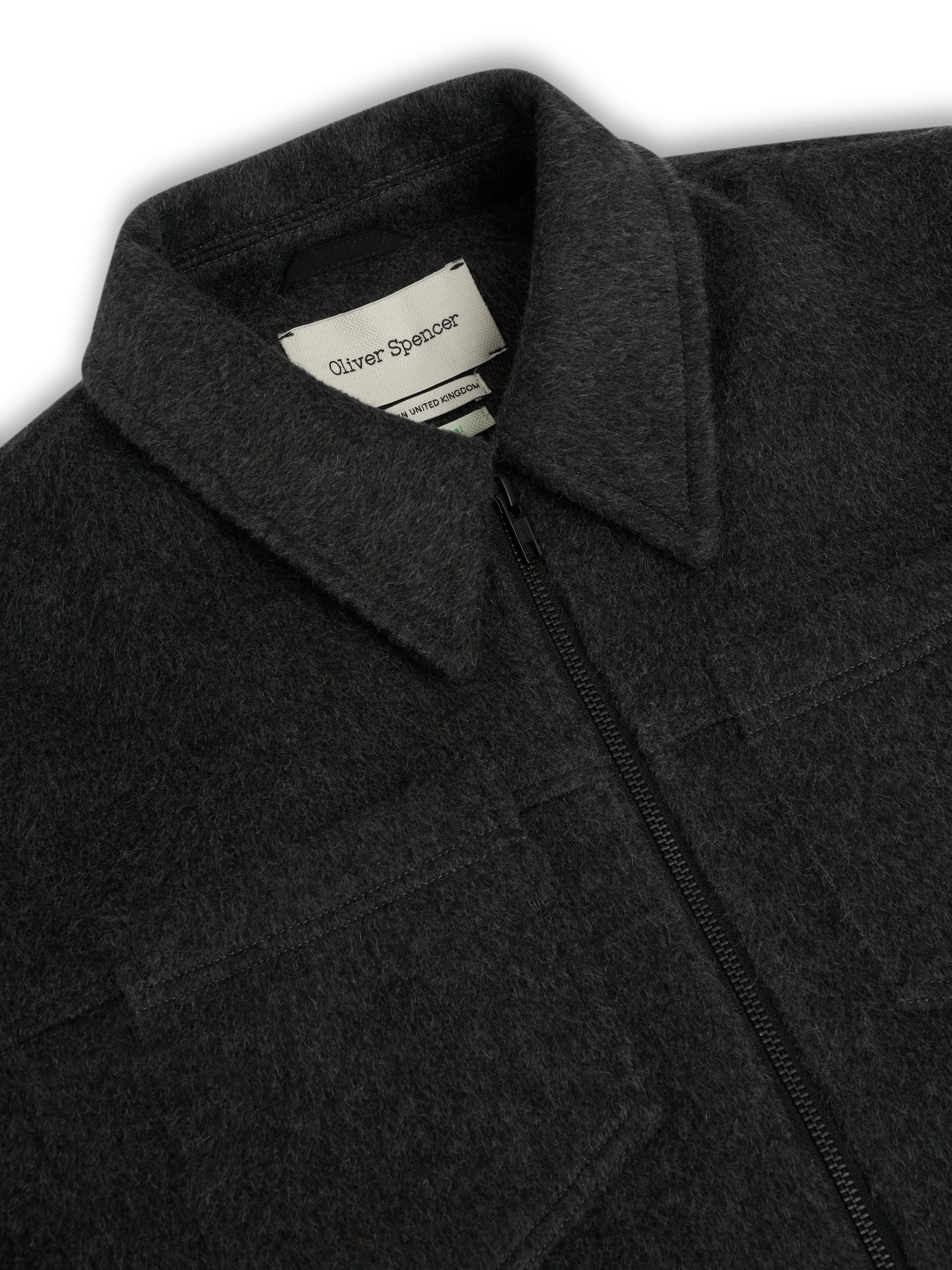 Norton Jacket Regent Charcoal sold by Oliver Spencer product image thumbnail 2