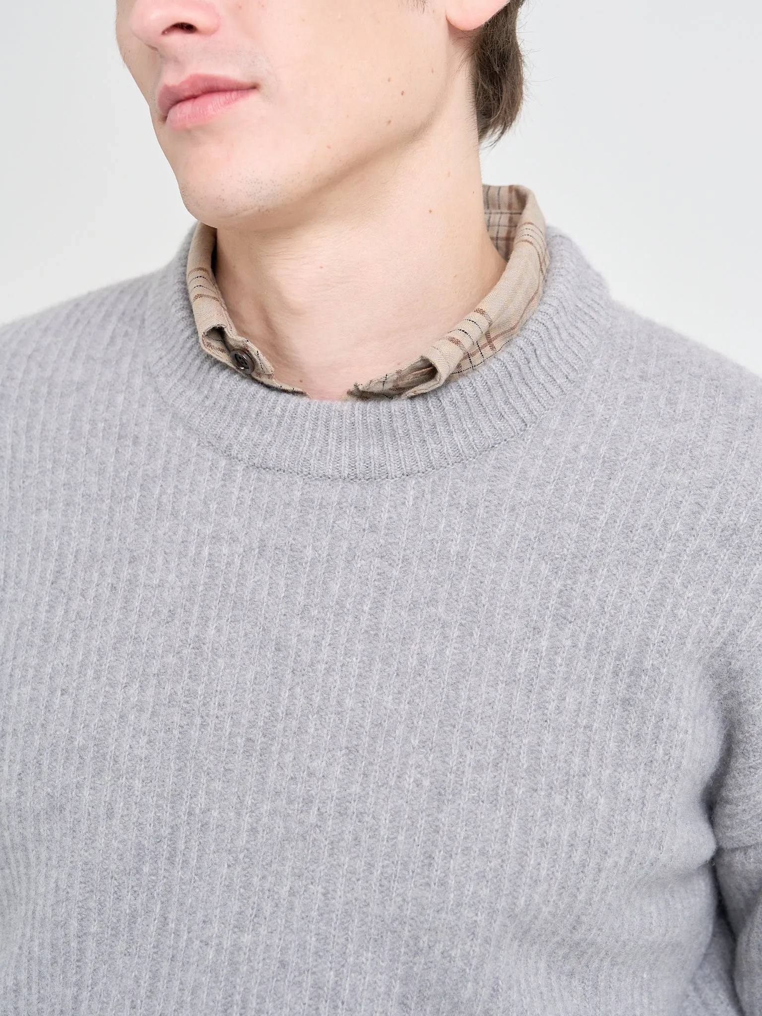 Burley Jumper Overton Grey sold by Oliver Spencer product image thumbnail 3