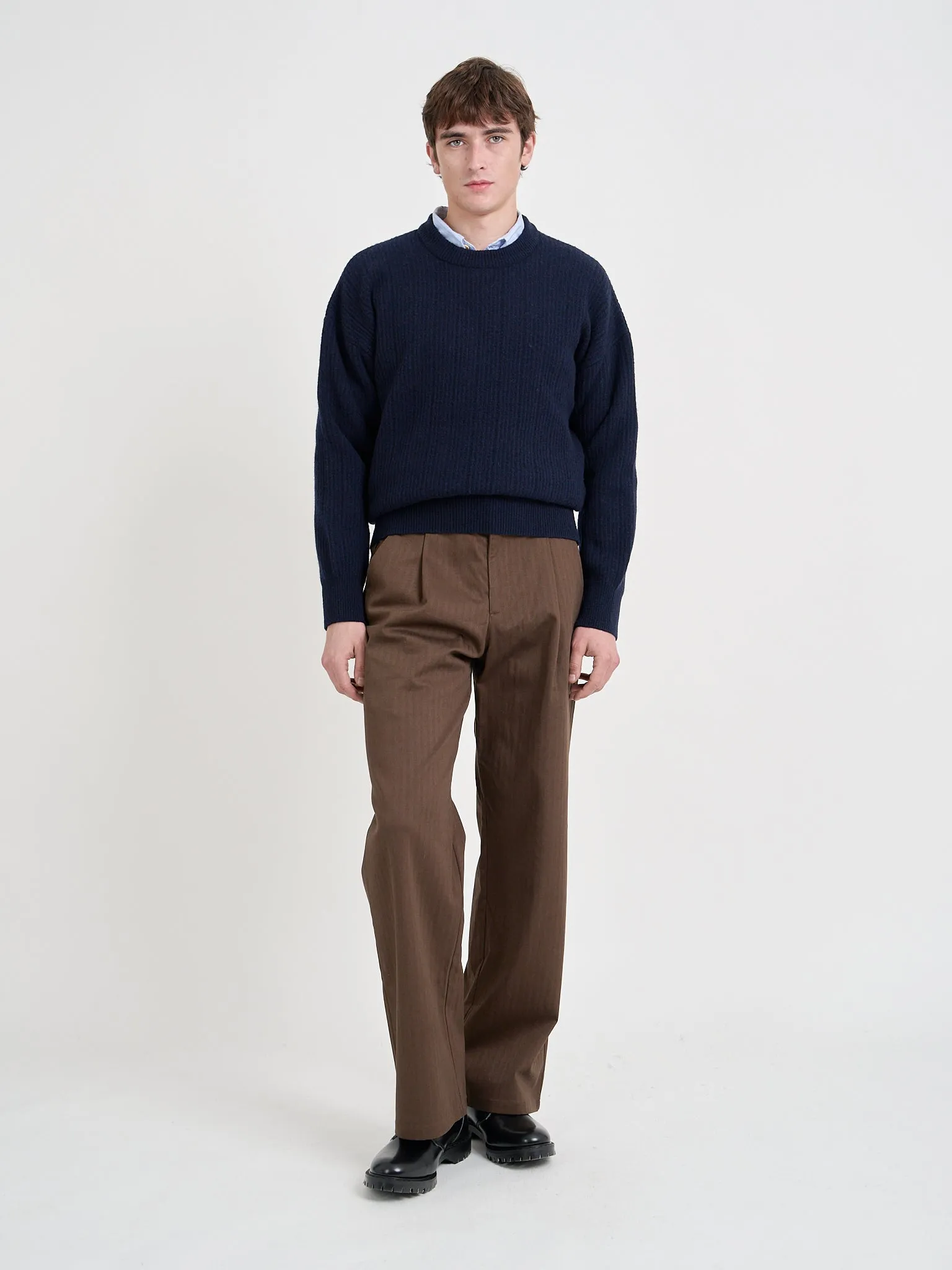 Burley Jumper Overton Navy sold by Oliver Spencer product image thumbnail 4