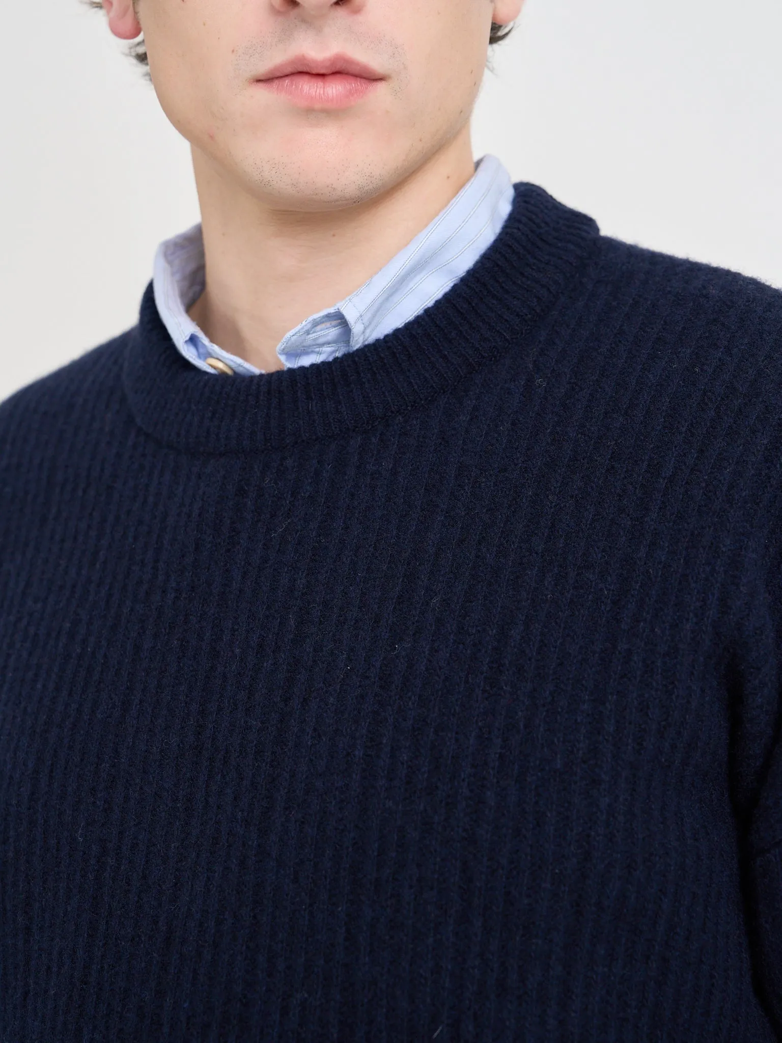 Burley Jumper Overton Navy sold by Oliver Spencer product image thumbnail 3