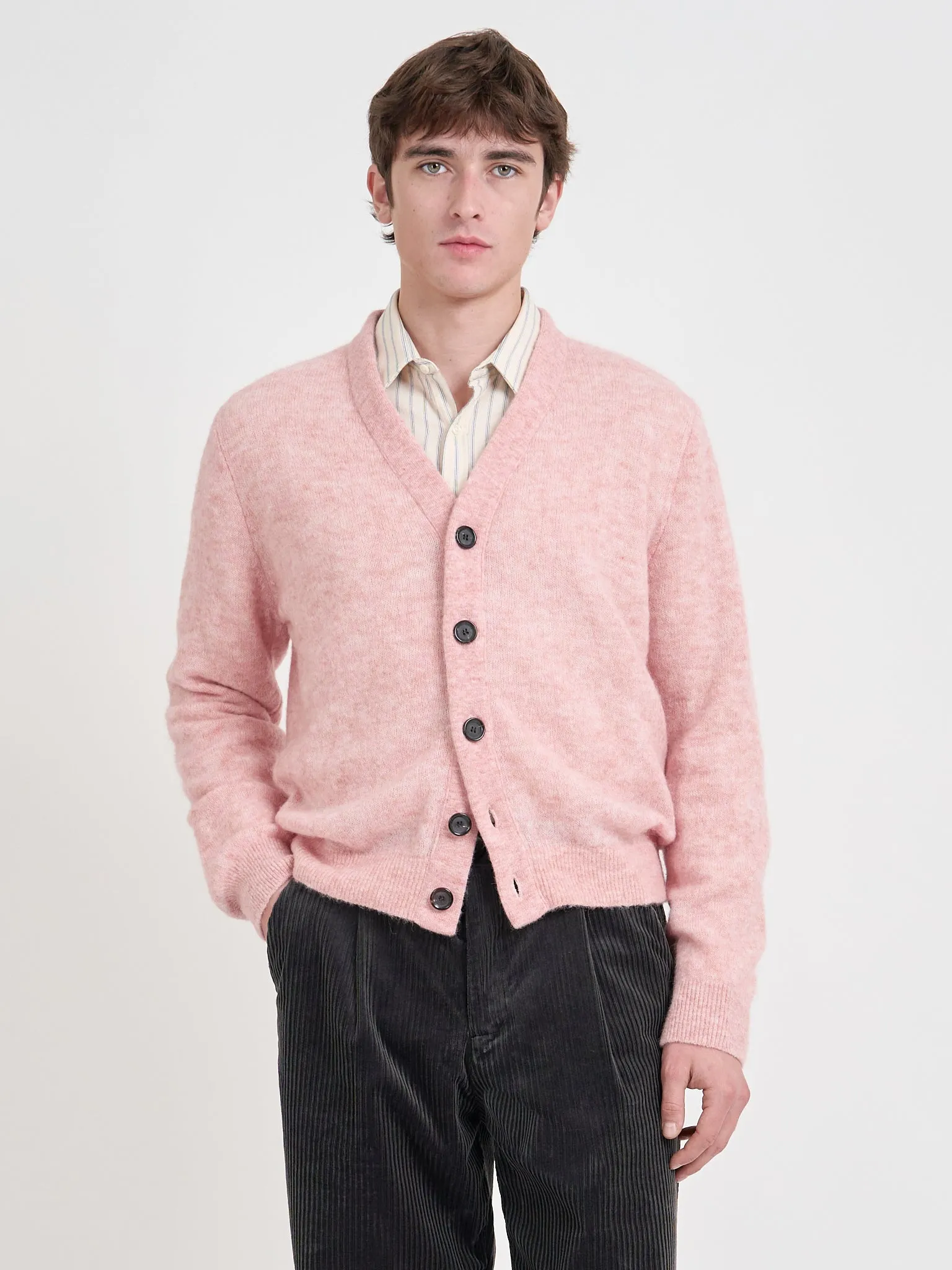 Caradale Cardigan Rosen Pink sold by Oliver Spencer