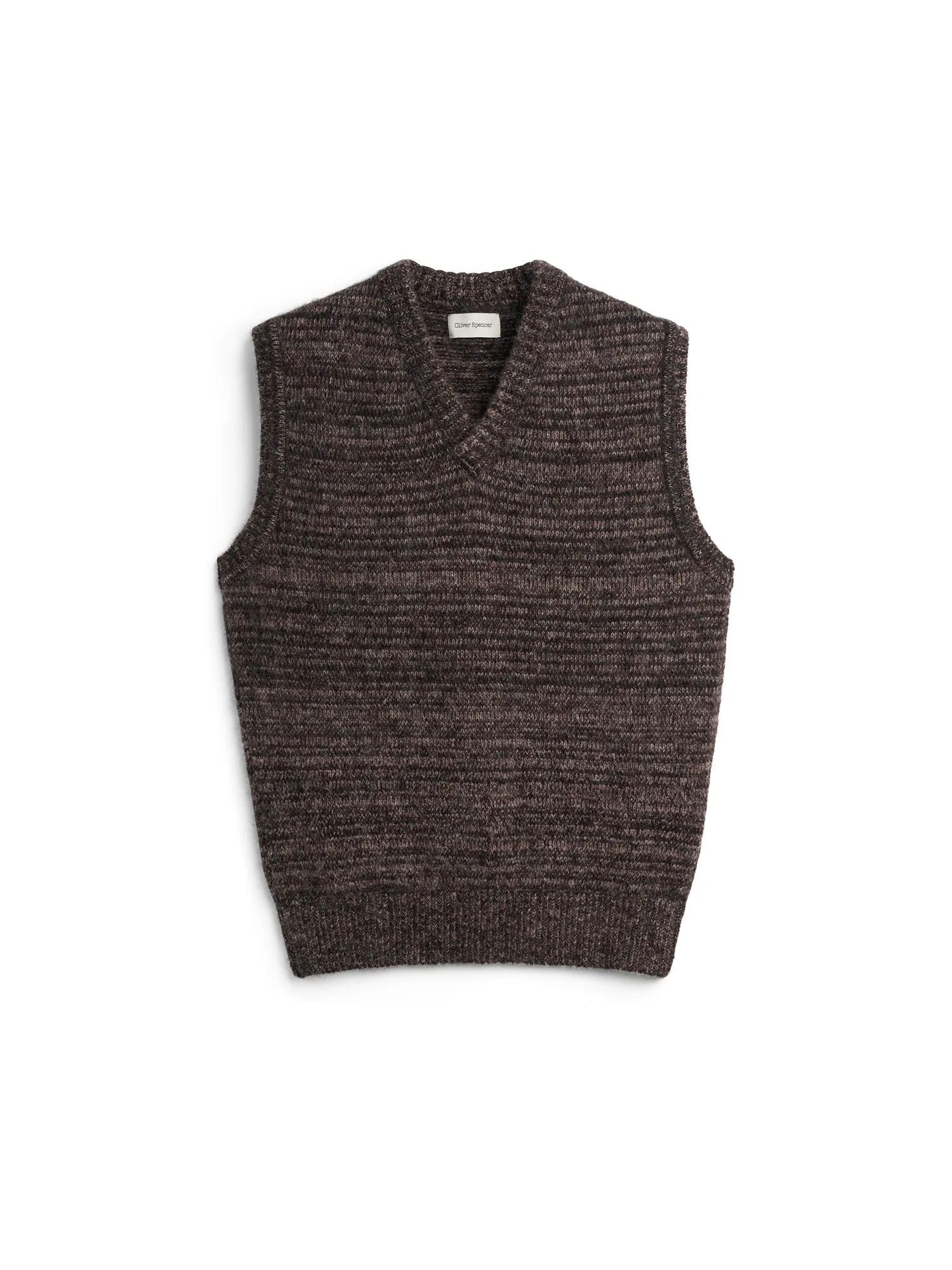 Graves V Neck Vest Stirling Black Multi sold by Oliver Spencer
