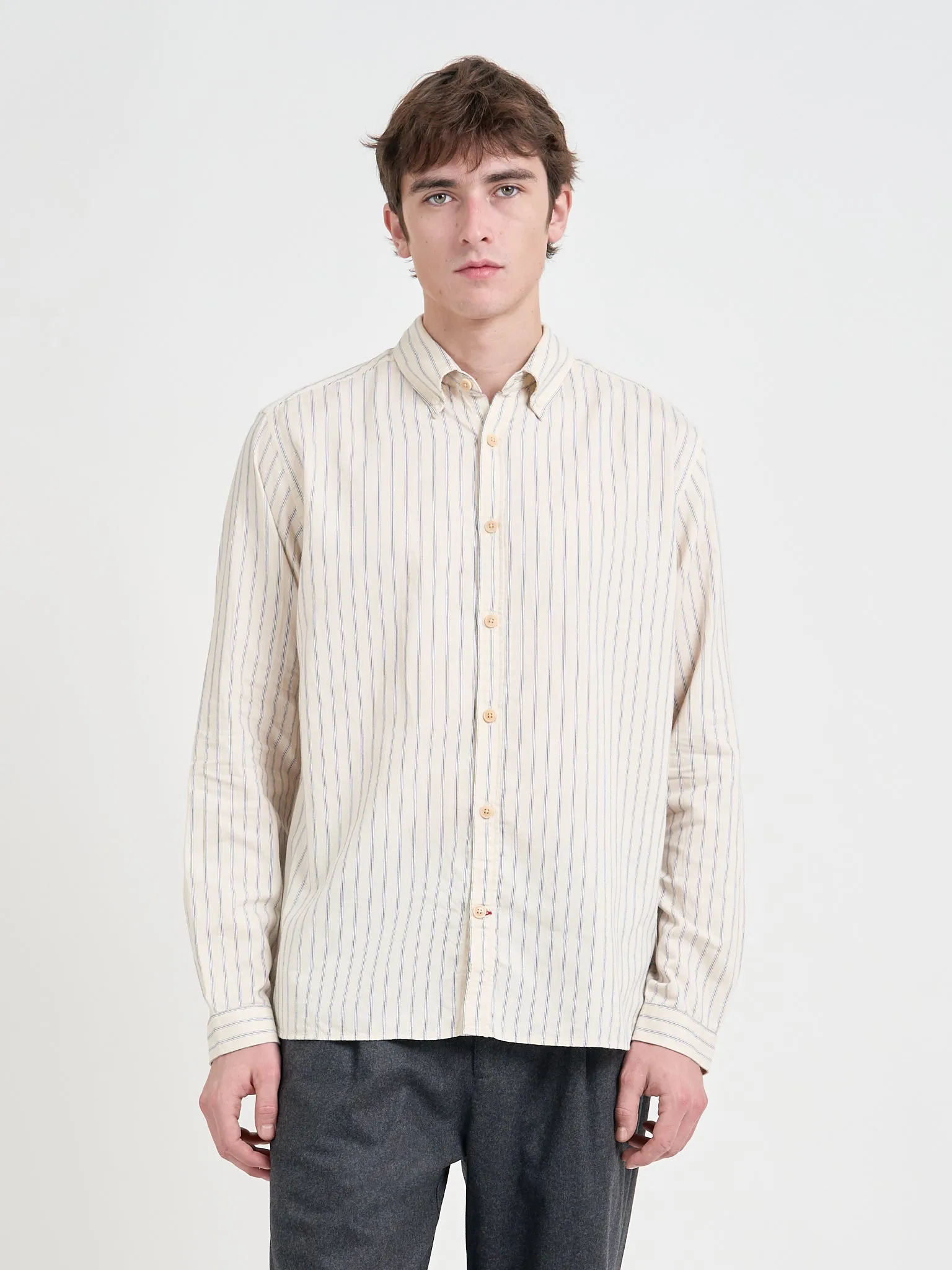 Brook Shirt Hart Cream sold by Oliver Spencer