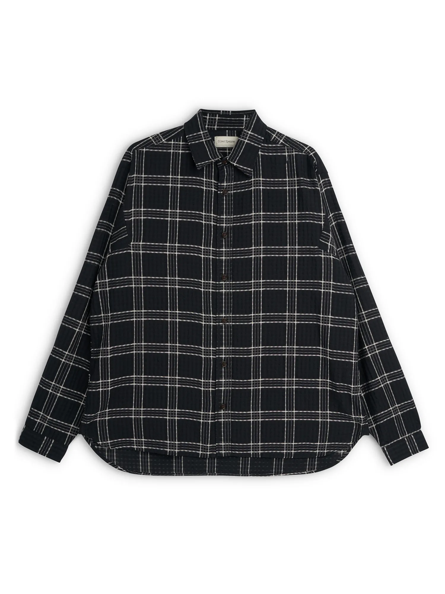 Garrison Long Sleeve Shirt (Loose Fit) Connell Black sold by Oliver Spencer