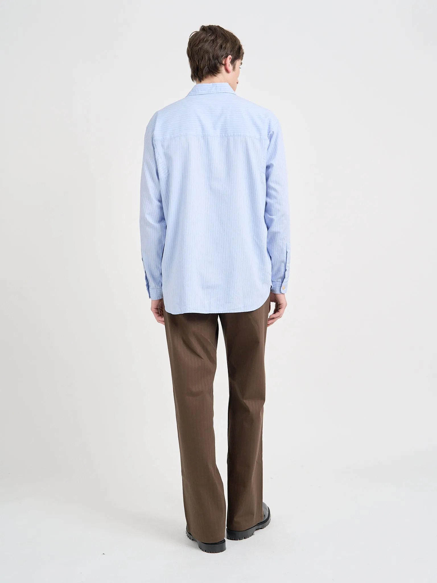 Garrison Long Sleeve Shirt (Loose Fit) Faber Blue sold by Oliver Spencer product image thumbnail 3