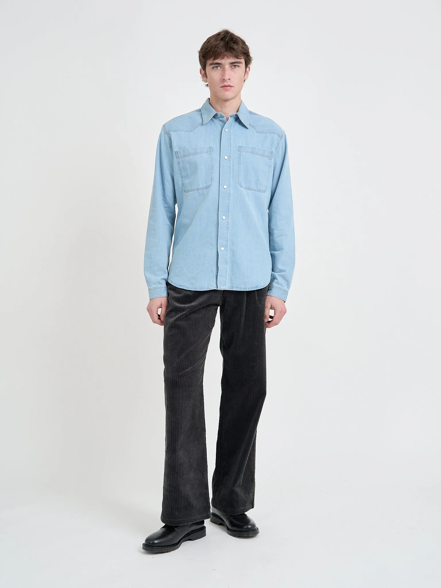 Quito Shirt Mullins Denim Indigo Light sold by Oliver Spencer product image thumbnail 2