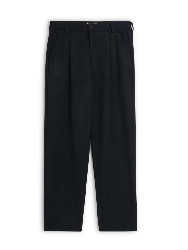 Morton Pleated Trousers Doherty Black sold by Oliver Spencer