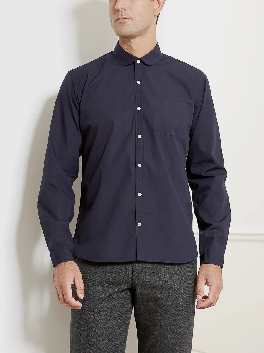 Eton Collar Shirt Abbott Navy sold by Oliver Spencer product image thumbnail 4