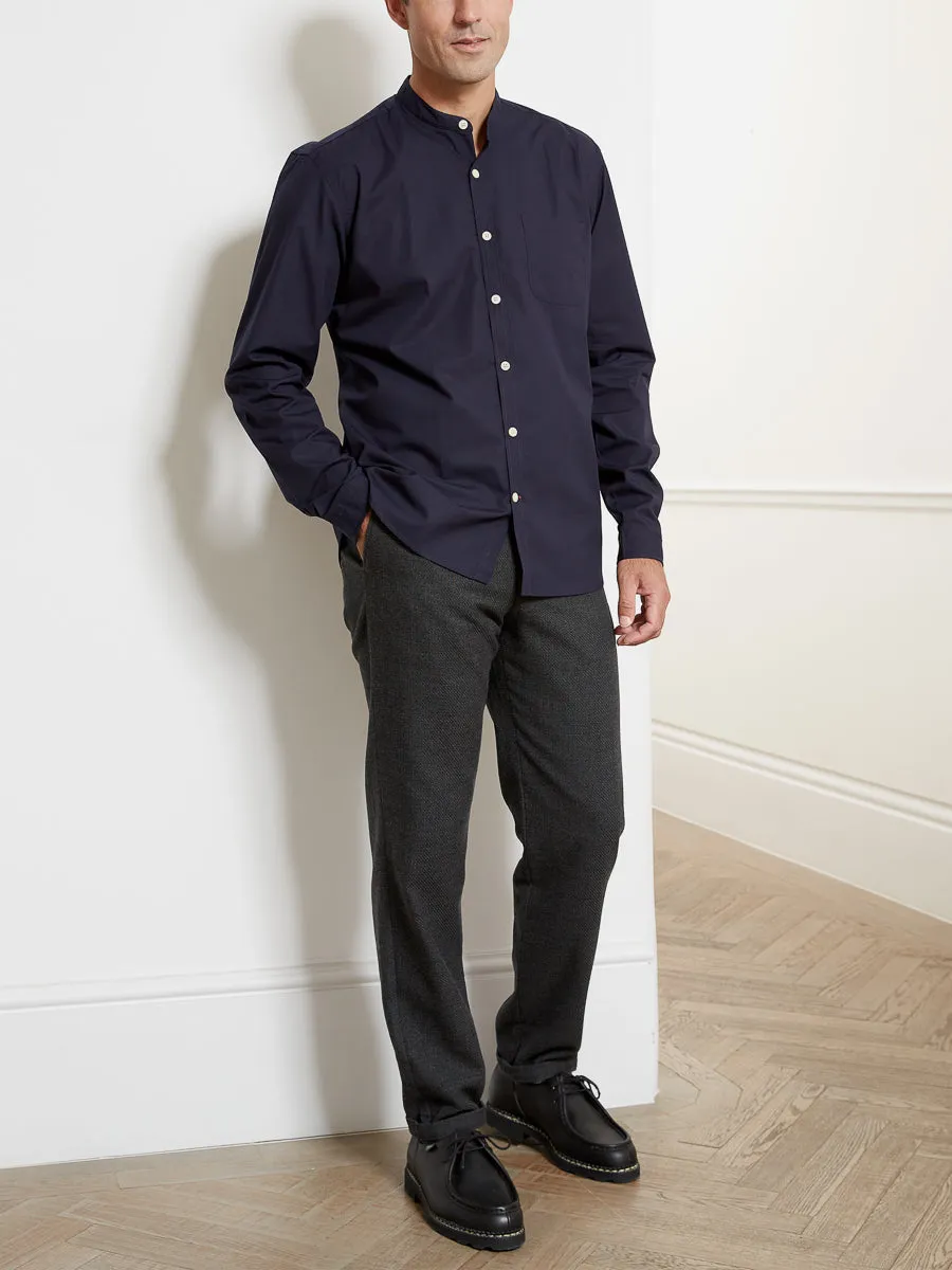 Grandad Shirt Abbott Navy sold by Oliver Spencer product image thumbnail 3