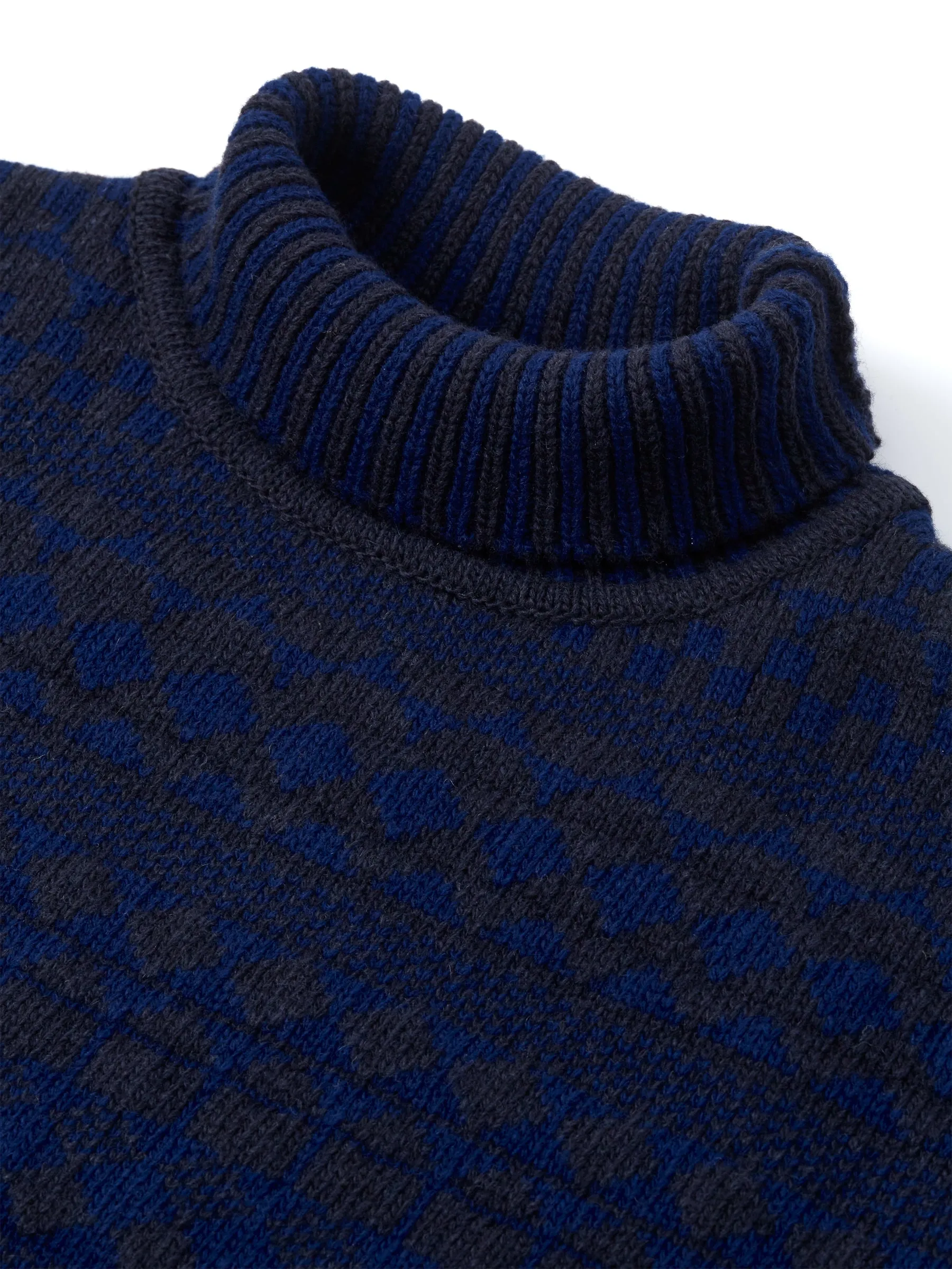 Talbot Roll Neck Jumper Fitzroy Navy/Blue sold by Oliver Spencer product image thumbnail 4