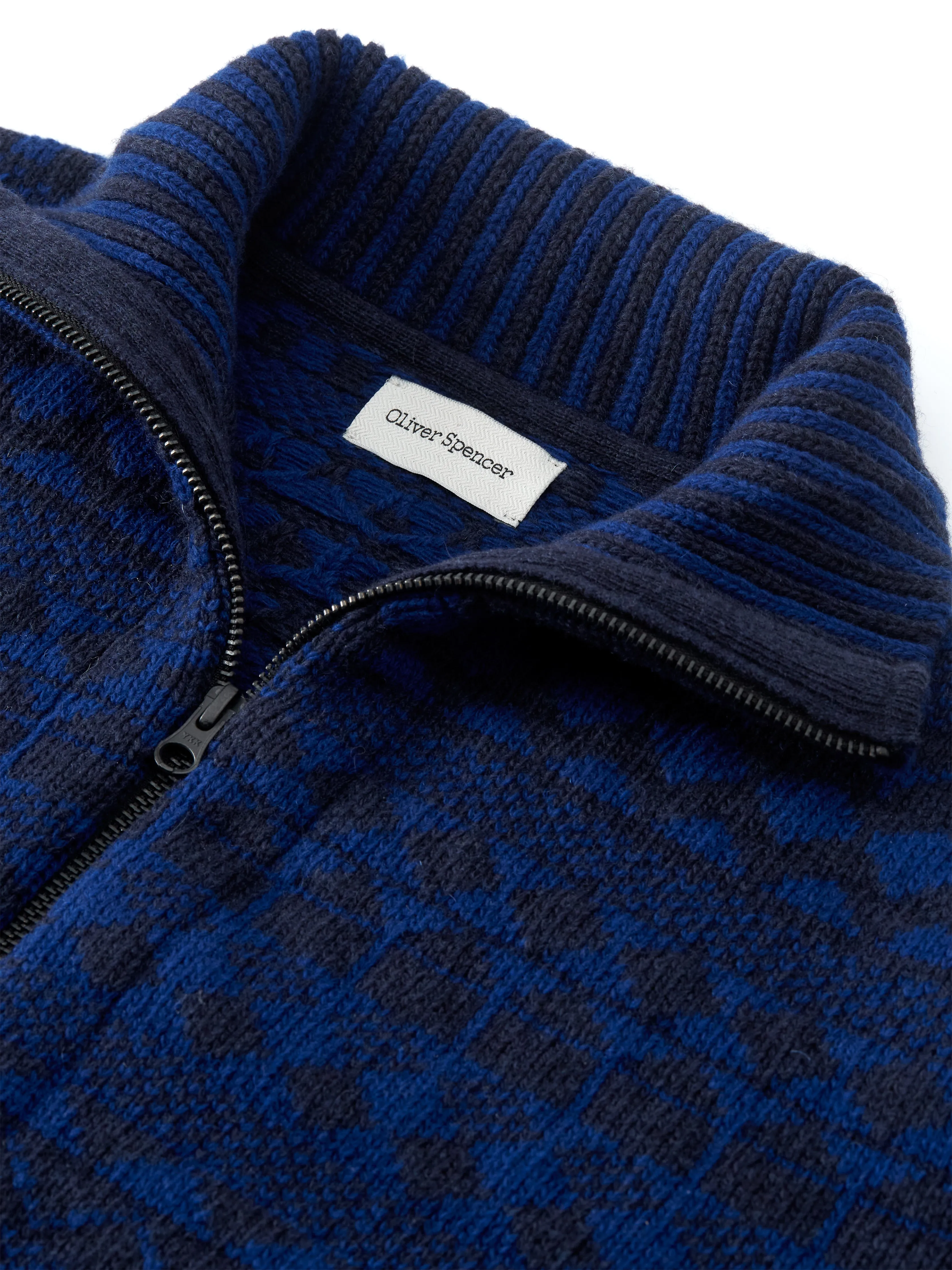 Zip Through Cardigan Fitzroy Navy/Blue sold by Oliver Spencer product image thumbnail 4