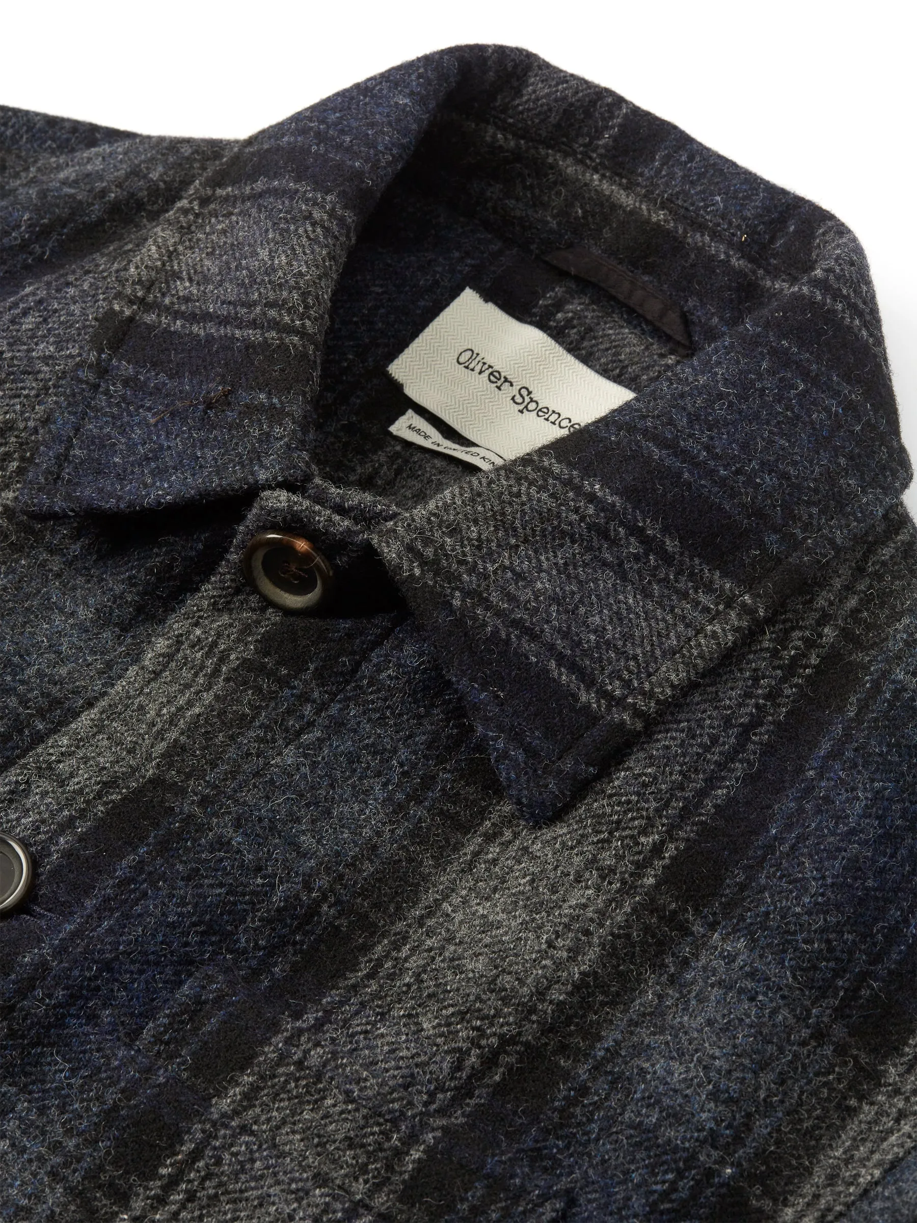 Grandpa Coat Combe Navy/Grey sold by Oliver Spencer product image thumbnail 4