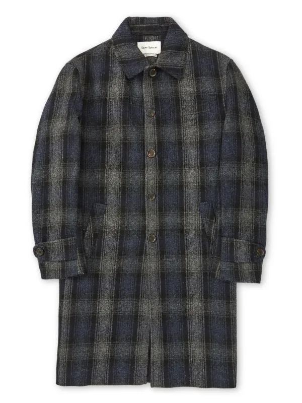 Grandpa Coat Combe Navy/Grey sold by Oliver Spencer