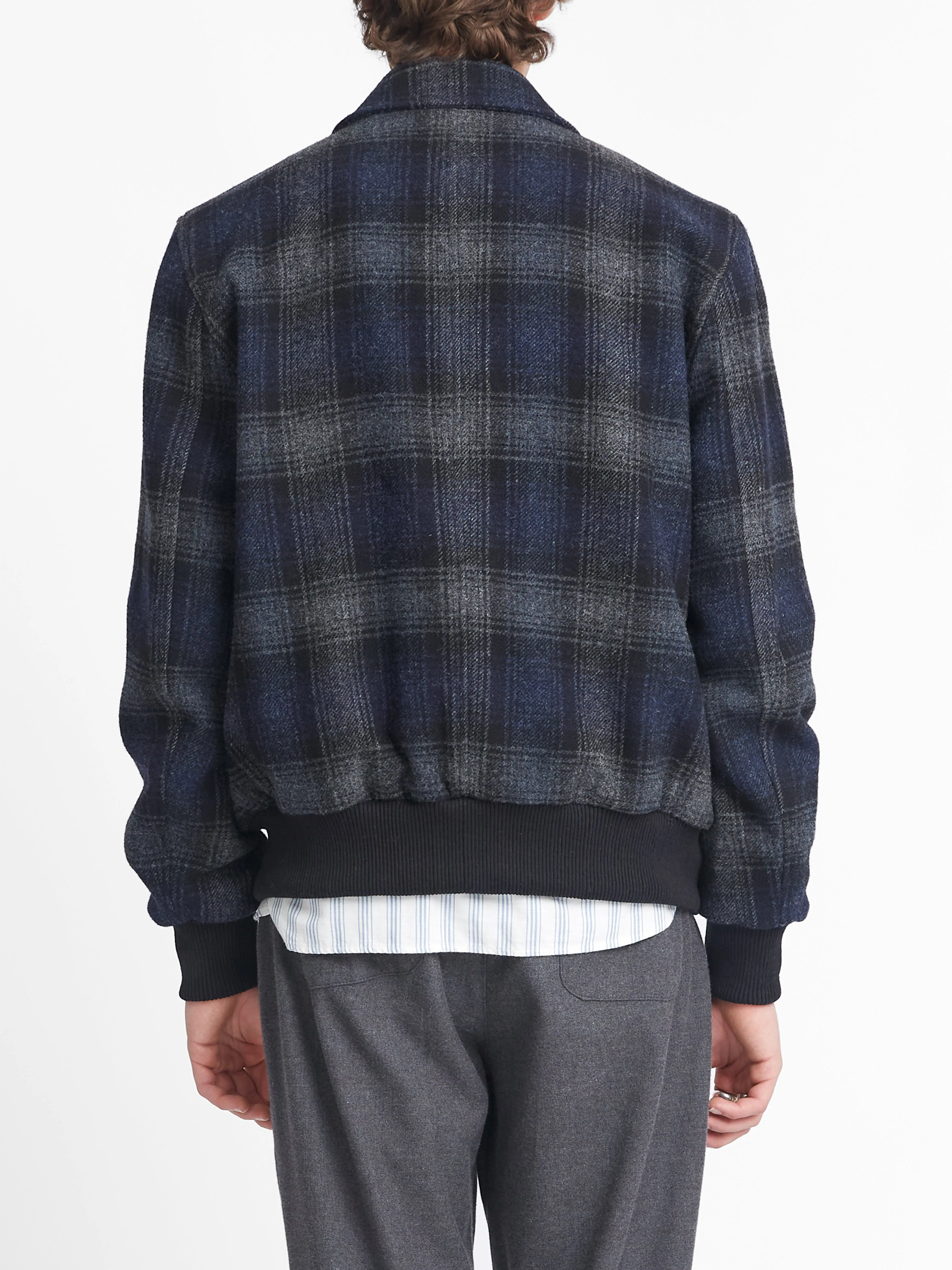 Linfield Bomber Jacket Combe Navy/Grey sold by Oliver Spencer product image thumbnail 3