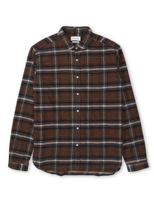 Eton Collar Shirt Schmidt Rust made by Oliver Spencer