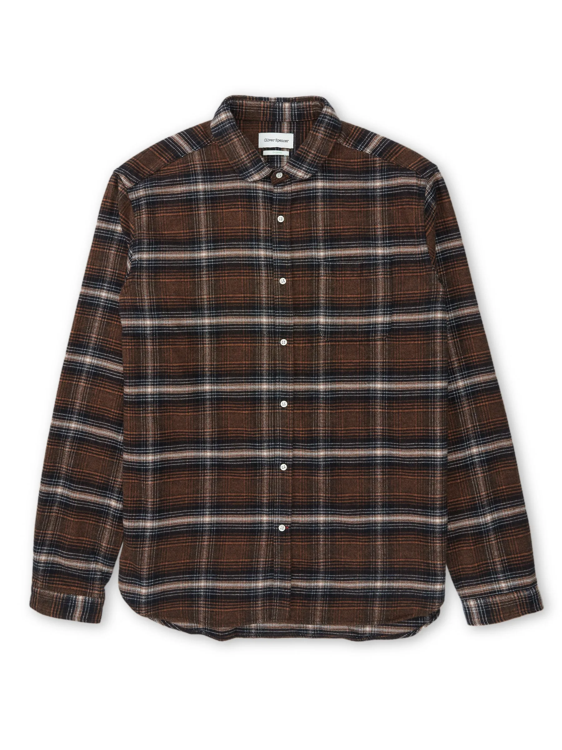 Eton Collar Shirt Schmidt Rust sold by Oliver Spencer