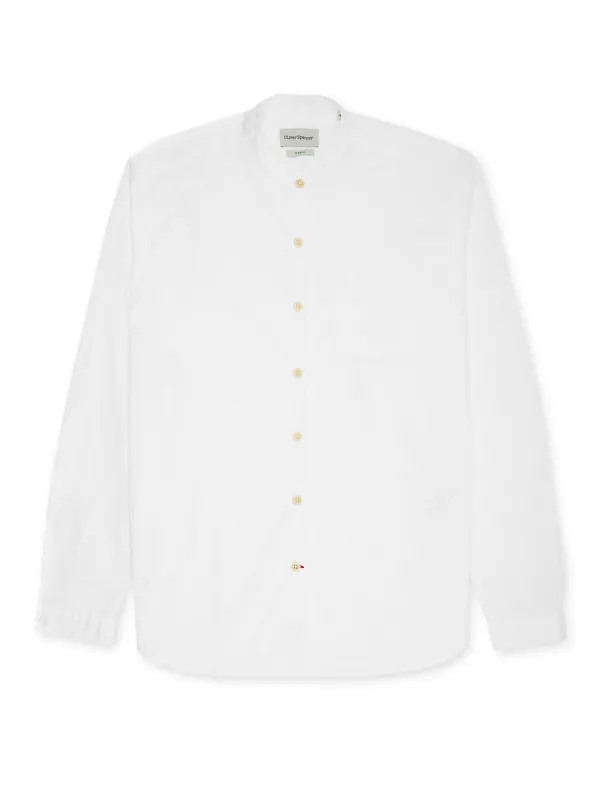 Grandad Shirt Abbott White sold by Oliver Spencer