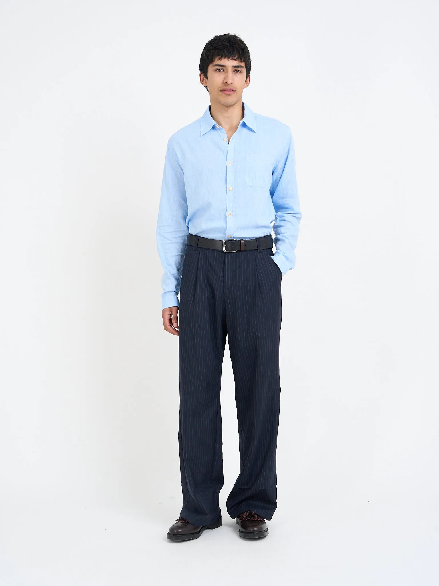 Orsman Trousers Bedwell Navy sold by Oliver Spencer product image thumbnail 2