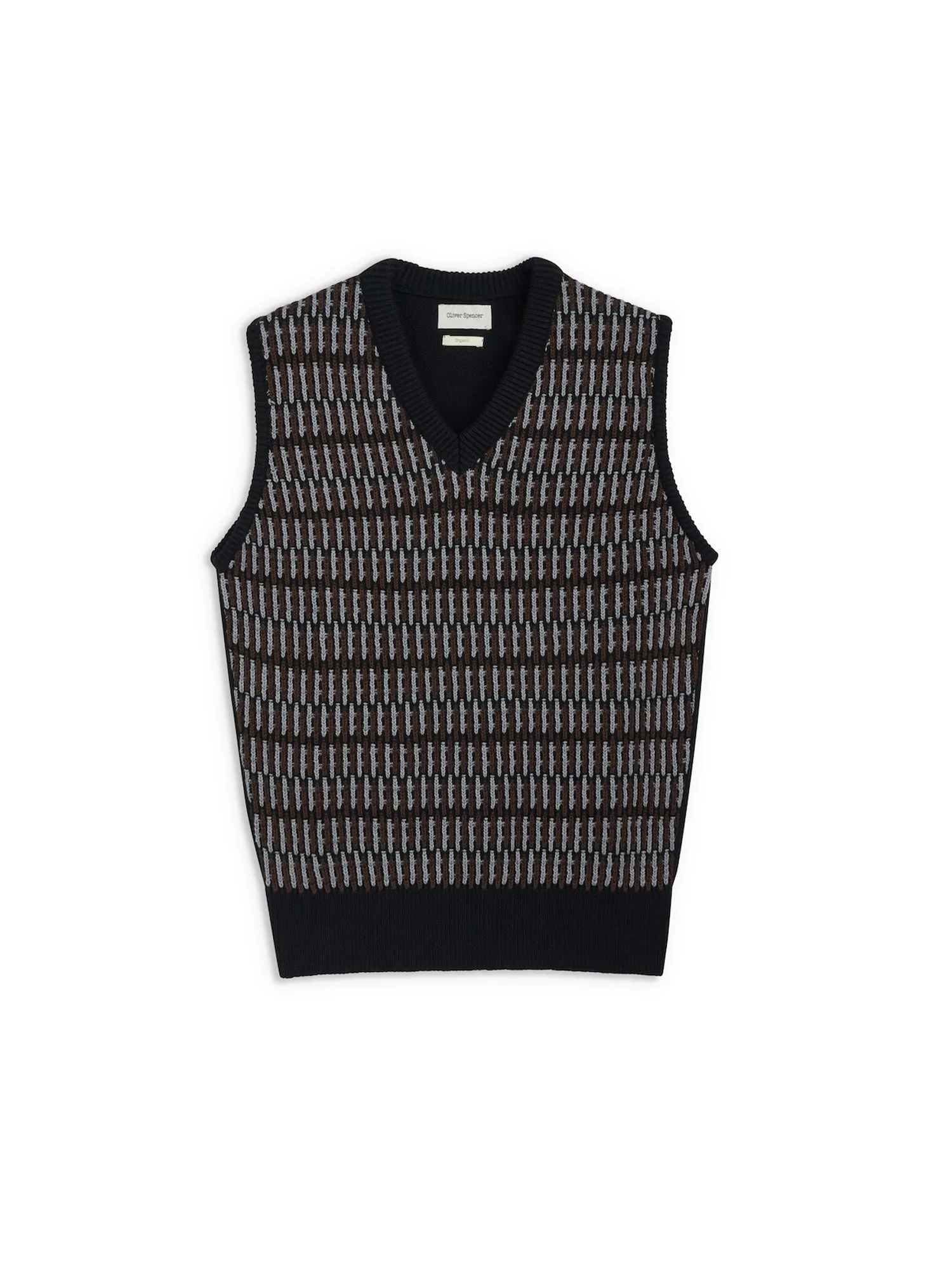 Graves V Neck Vest Ayrton Multi sold by Oliver Spencer