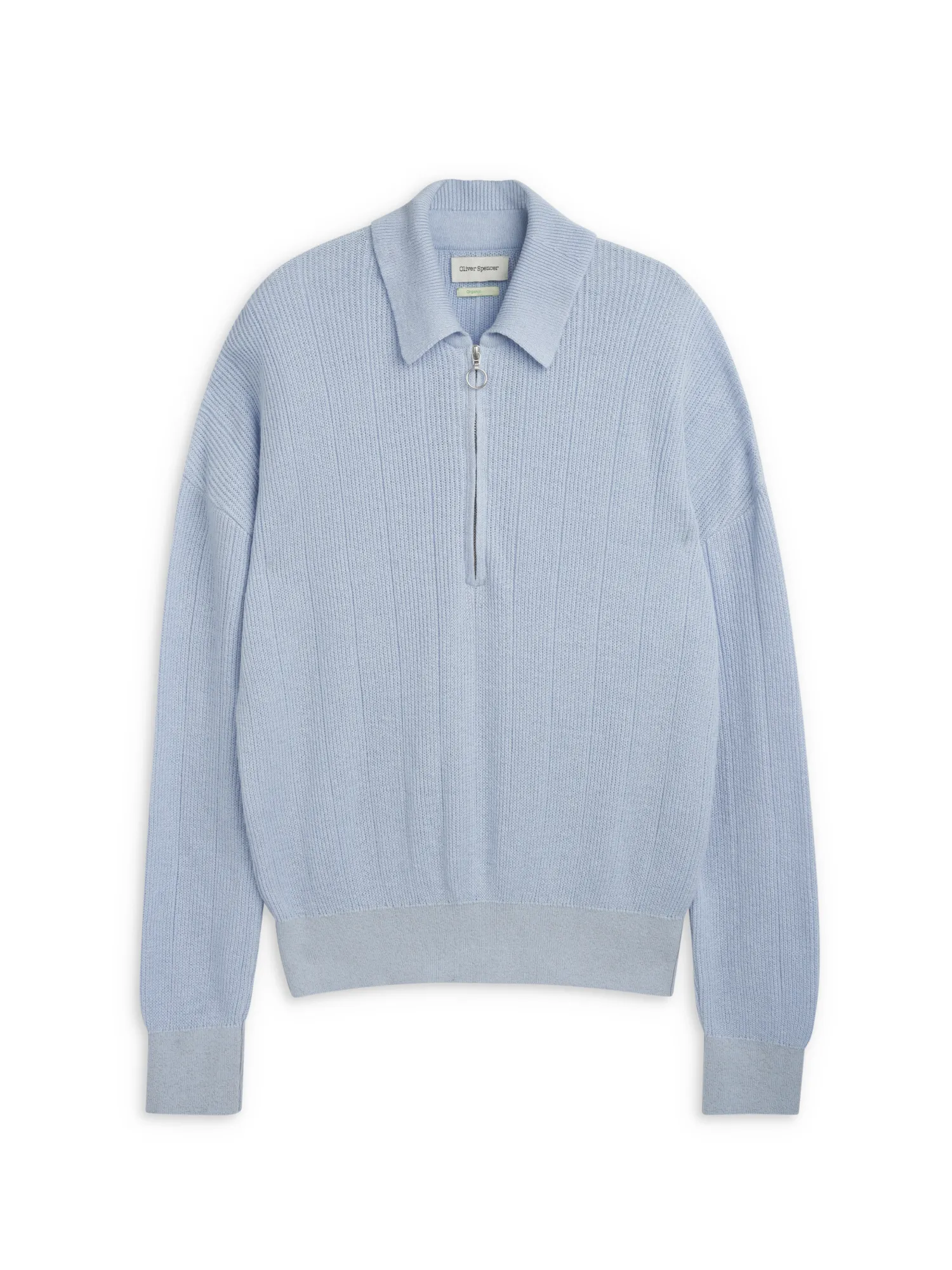 Brice Half Zip Jumper Overton Sky Blue sold by Oliver Spencer