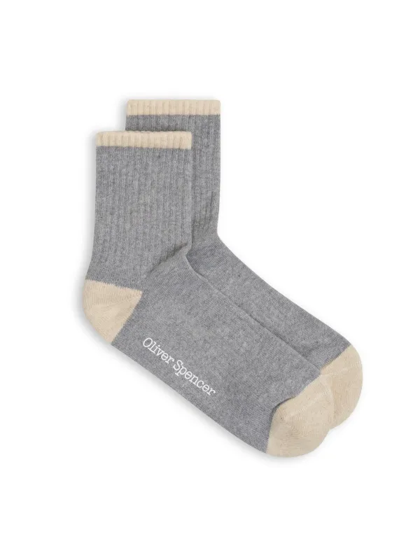 Crew Socks Monro Grey made by Oliver Spencer