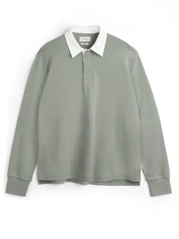 Heavy Long Sleeve Rugby Top Tavistock Sage Green sold by Oliver Spencer