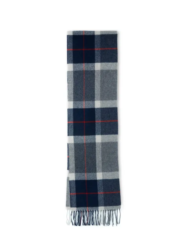 Sennen Scarf Lydford Navy/Grey Check sold by Oliver Spencer
